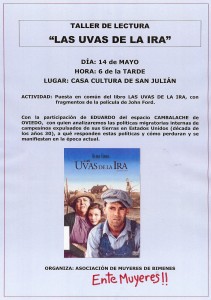 TALLER 'Las uvas de la ira'