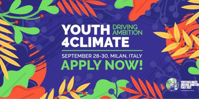 Youth4Climate. Oportunidad para participar en la nueva cumbre joven sobre el clima