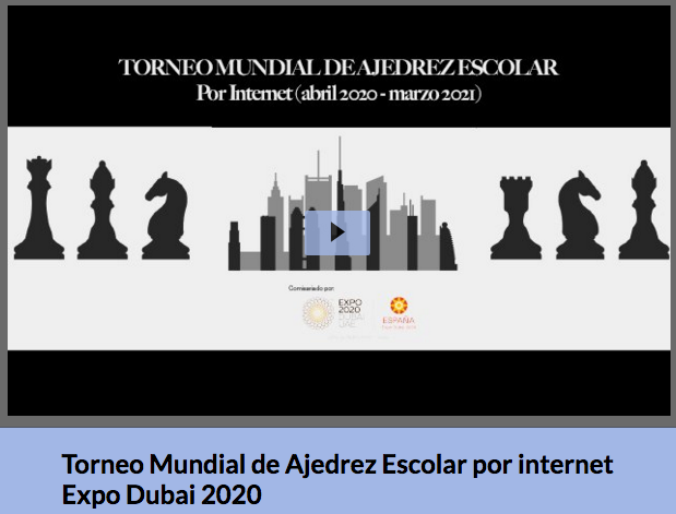 Torneo Mundial de Ajedrez Escolar por internet Expo Dubai 2020
