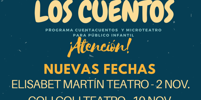 La Casa de los Cuentos, nuevo calendario con nuevas sesiones en noviembre La Casa de los Cuentos, nuevo calendario con nuevas sesiones en noviembre